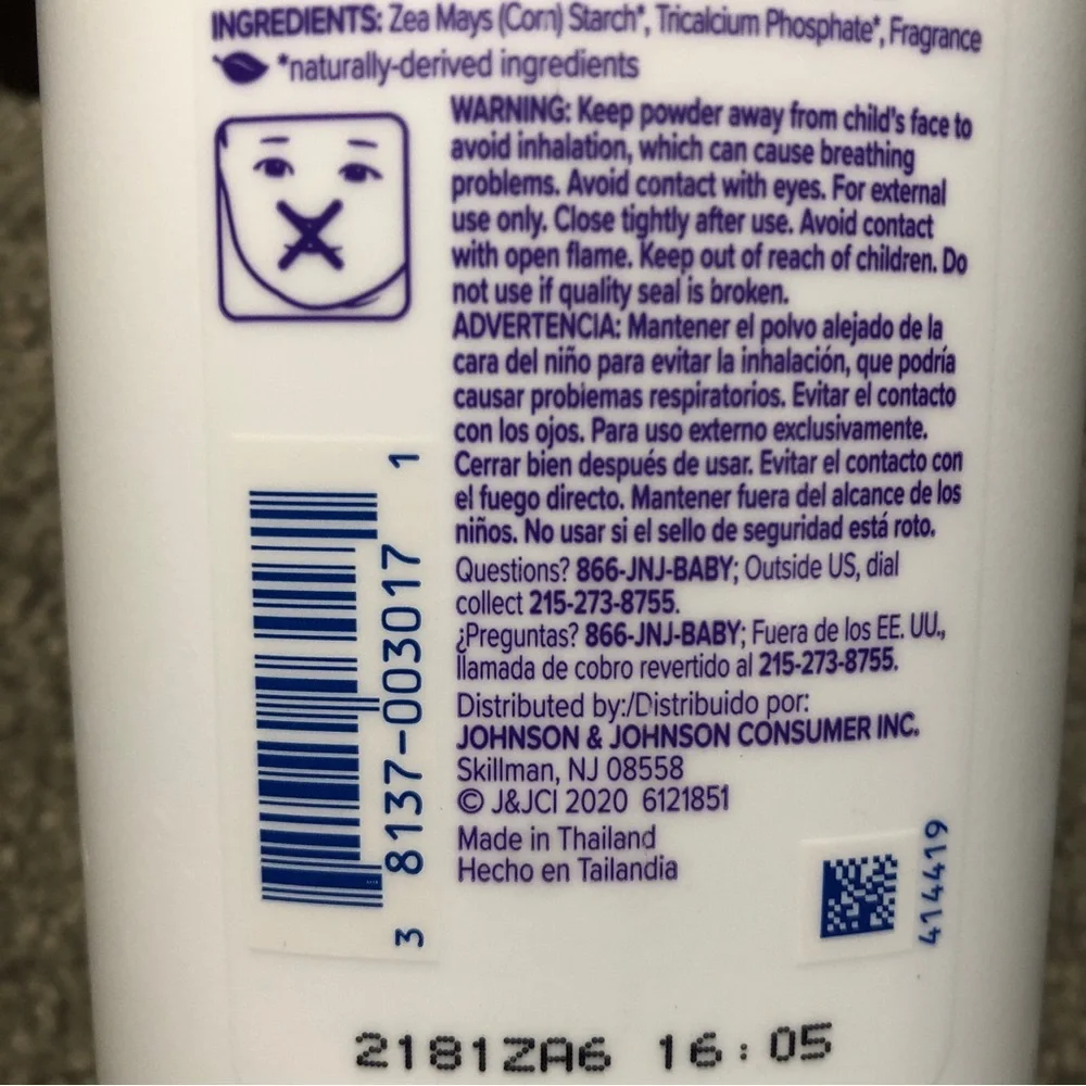 Johnson’s Lavender Powder Baby Powder Relaxing w/ Cornstarch, 15oz